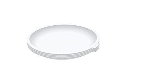 Microwave Safe Dinner Plates, Stay-Cool Stackable Plates, Set of 4