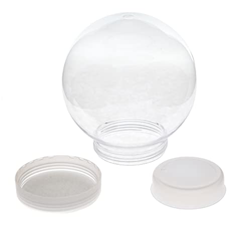 5-Inch DIY Snow Globe - Clear Plastic Water Globe for Crafts