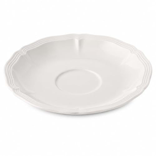 Villeroy & Boch Manoir 5.75-inch Creamy White Coffee & Tea Saucer - Classic Variation
