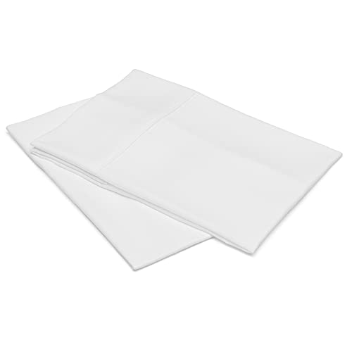 Soft Microfiber Pillowcases, Standard Size 20" x 30", Set of 2, White