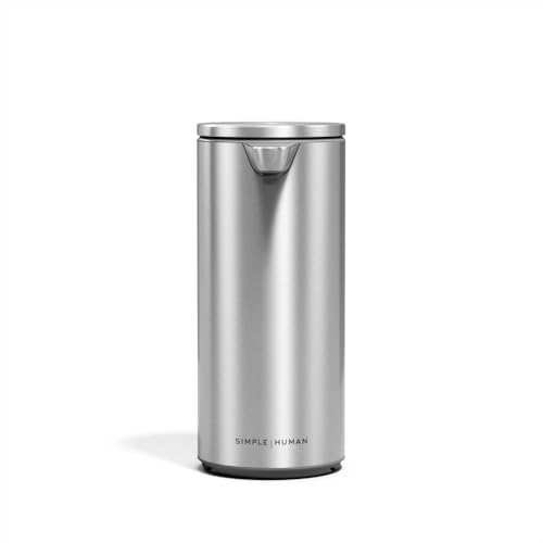 simplehuman Brushed Stainless Steel 9 oz Liquid Sensor Soap Dispenser, Touchless & Rechargeable