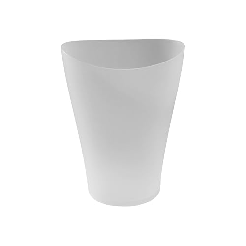 Compact Plastic Wastebasket 9 Quart Open Vanity Trash Can