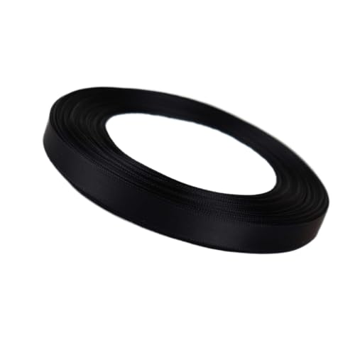 Black Satin Ribbon 3/8 Inch x 20 Yards Double Faced Polyester Gift Wrap