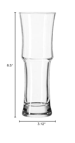 Libbey Napoli Grande 15.5 oz Hurricane Glass - Chip-Resistant & Dishwasher Safe, Pack of 12