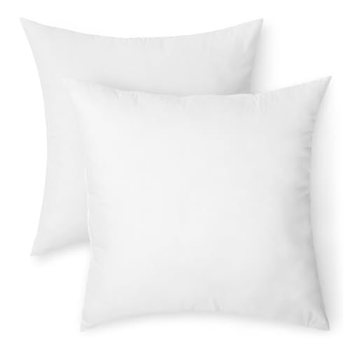 Amazon Basics 18x18" Square Throw Pillow Inserts, Down Alternative (2-Pack)