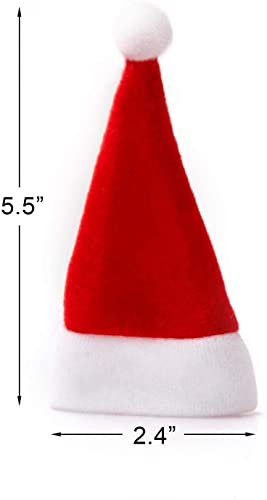 Luter Mini Christmas Hats 20 Pack for Cutlery & Wine Bottle Decorations