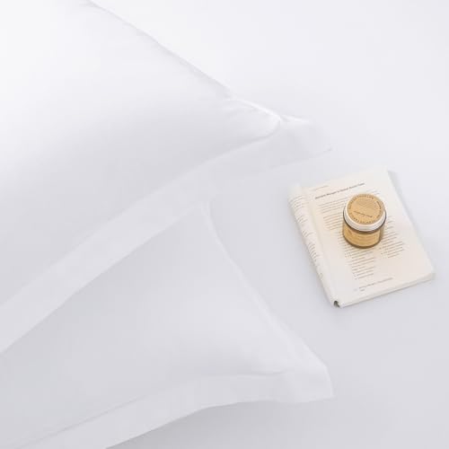 Euro Pillow Shams Set of 2, 26x26 Inch Soft Microfiber Pillow Covers with Flange