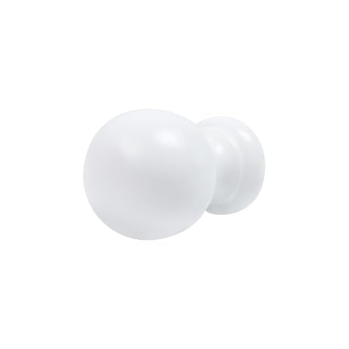 Wooden Curtain Rod Finials, 0.94-inch Inner Diameter Decorative Caps (4 Pack)