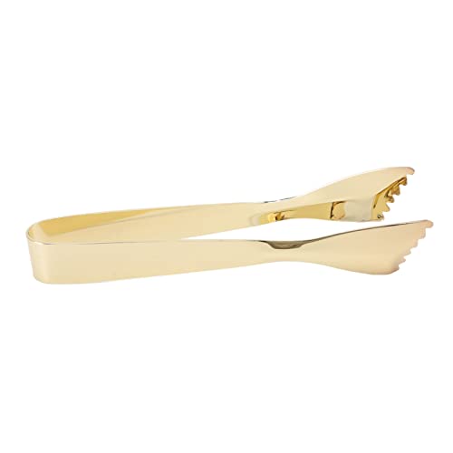 Gold Stainless Steel Ice Tongs for Serving Food & Barware