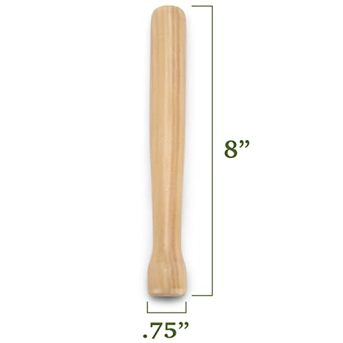 8-Inch Wooden Cocktail Muddler for Herbs & Fruit Mixology - Bar & Kitchen Tool