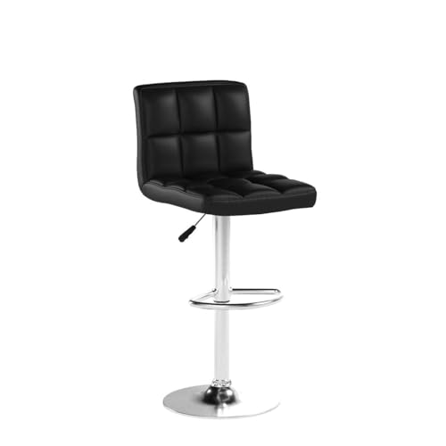 Adjustable Swivel Bar Stools with Backrest - PU Leather, Set of 2