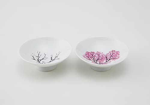 Japanese Cherry Blossom Color Changing Sake Cups (Pair) - Gifu Porcelain Gift Set