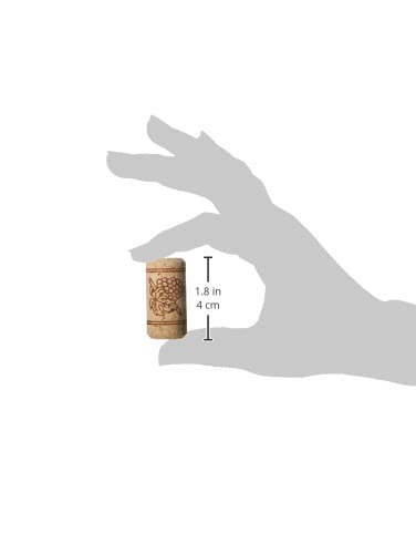 #8 Straight Wine Corks with Grape Design, 1 3/4 Inch, 100 Pack