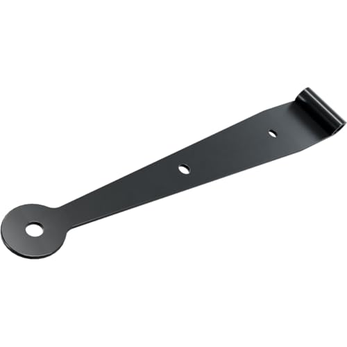 10-Inch Matte Black Strap Hinge Shutter Kit - 304 Stainless Steel (2 Pairs)