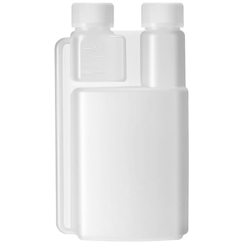 CHENGU 16.9 Oz Plastic Flask with Built-In Shot Glass, Portable Drink Container