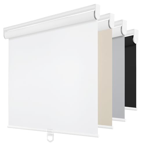 Cordless Blackout Roller Shades | 22" W x 72" H, Thermal Insulated, UV Protection