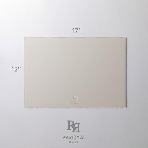Faux Leather Placemats Set of 6 - Washable Heat-Resistant Table Mats