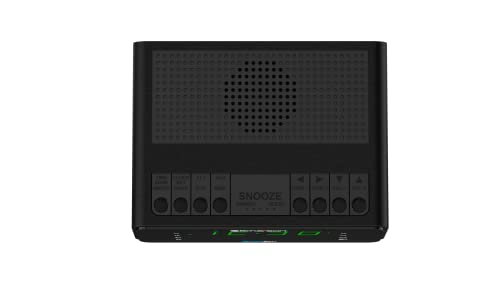 Dual Alarm Clock Radio with Auto Time Setting & Jade Green LED Display