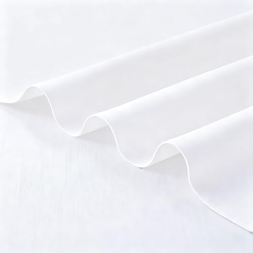 Waterproof White Table Runner - 12x36 Inch Washable Heavy-Duty Polyester