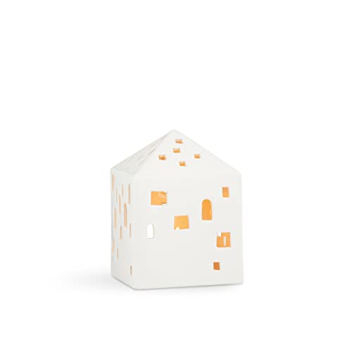 Kähler Urbania Town House Tealight Holder, White 4.9in, 12.5cm (Variation: White)