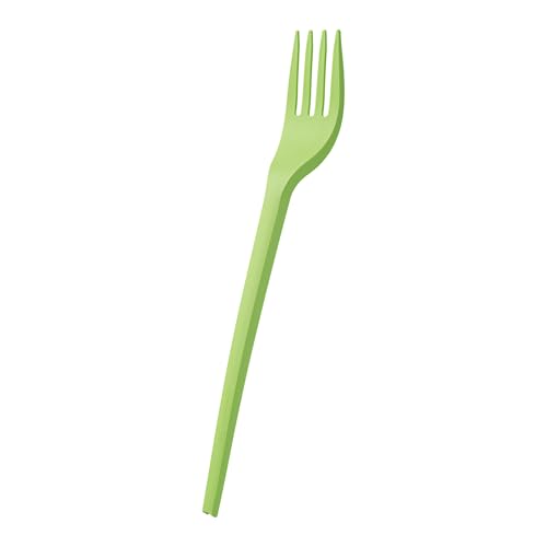 Restaurantware Basic Nature 6.5 Inch Forks 250 Disposable Fork - Individually Wrapped Durable Green CPLA Disposable Silverware Withstands Up To 180F Ideal For Large Events