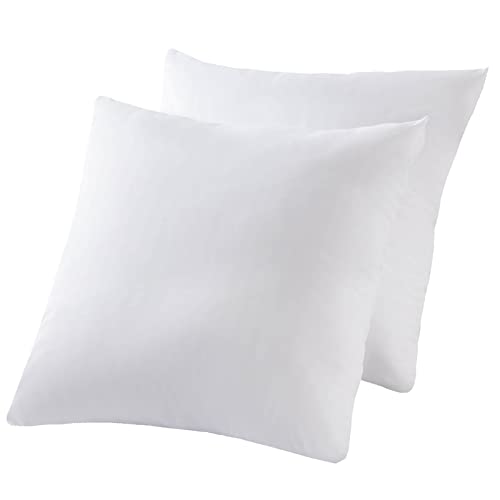 Waterproof 18x18 Pillow Protectors - Bamboo Viscose Featherproof Cover (2 Pack)