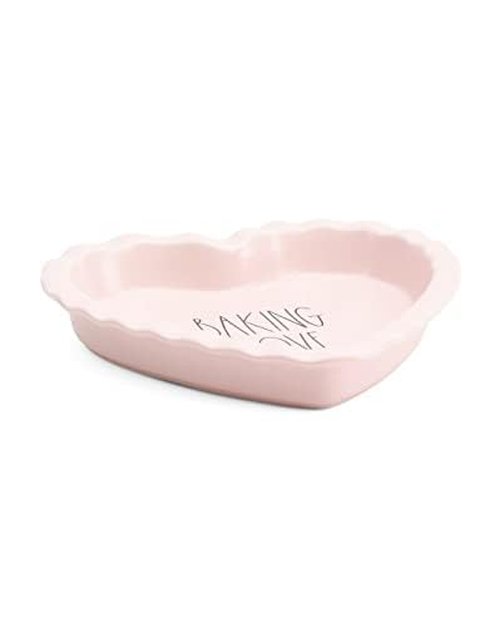 Rae Dunn Ceramic Pink"Baking Love" Heart Baking Dish