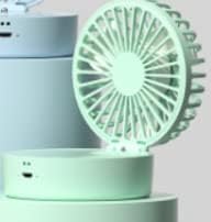 Skiennix Portable Handheld Fan - Misting Makeup Fan in Vibrant Green for On-the-Go Refreshment