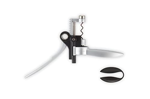Le Creuset Satin Metal Lever & Foil Cutter | Premium Wine Bottle Opener