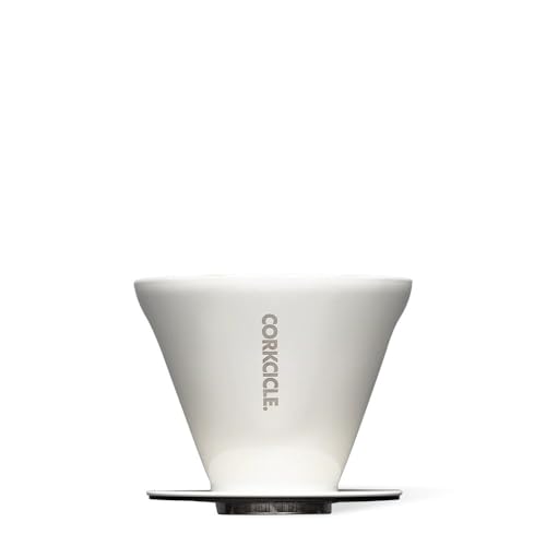 Corkcicle Pour Over - Pour Over Coffee Maker for Your Home - Insulated Stainless Steel - BPA Free - Easy to Clean - Non-Slip Silicone Base - Fits Any Mug - Tool for a Home Barista - Oat Milk