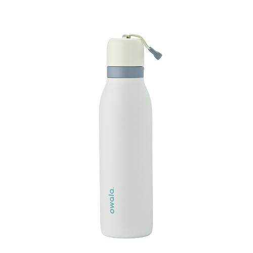 Owala FreeSip Twist Insulated Stainless Steel Water Bottle with Straw for Sports and Travel, BPA-Free, 18-oz, Mint/White (Iced Breeze)