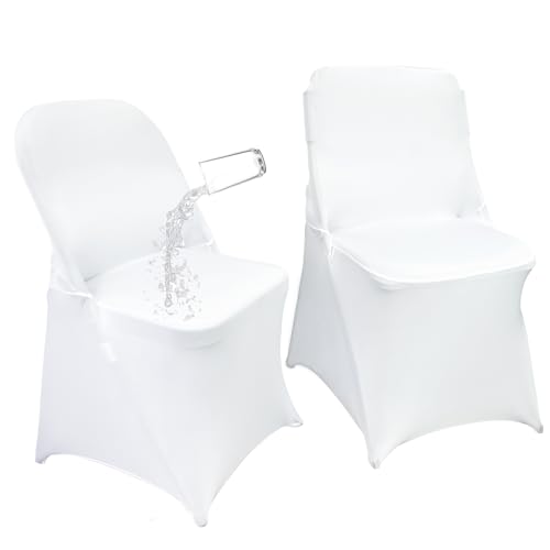 40PCS Waterproof Folding Chair Covers - Stretch Spandex for Events