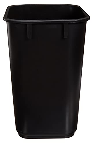 Small Rectangular Office Wastebasket - 3 Gallon Plastic Trash Can (2-Pack)