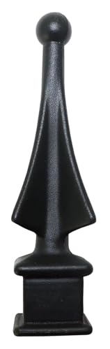 1/2-Inch Four-Sided Spire Fence Topper - Black Plastic Finial (5 Pack)