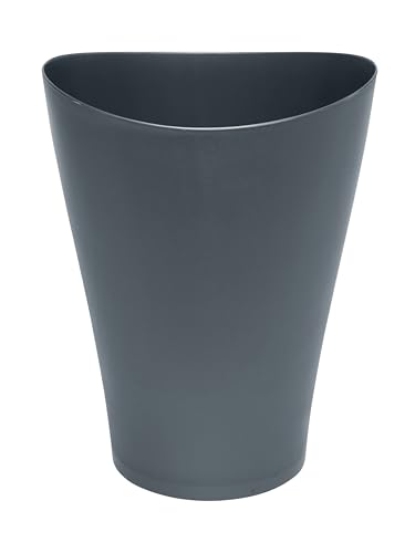 Spa Works Plastic Wastebasket, 2.25 Gallon Gunmetal Blue