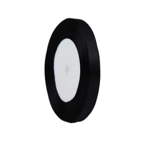 GXFCYA Black Double Faced Satin Ribbon 3/8" x 20 Yards Gift Wrapping & Decorations