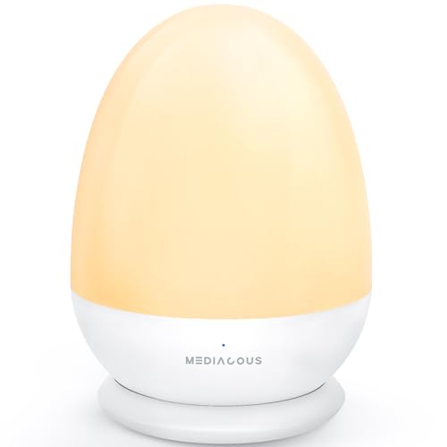Dimmable LED Egg Night Light for Nursery with Touch Control & Timer