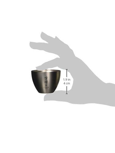 Snow Peak Titanium Boar Mouth Sake Cup - Japanese Tradition, 58mm Diameter
