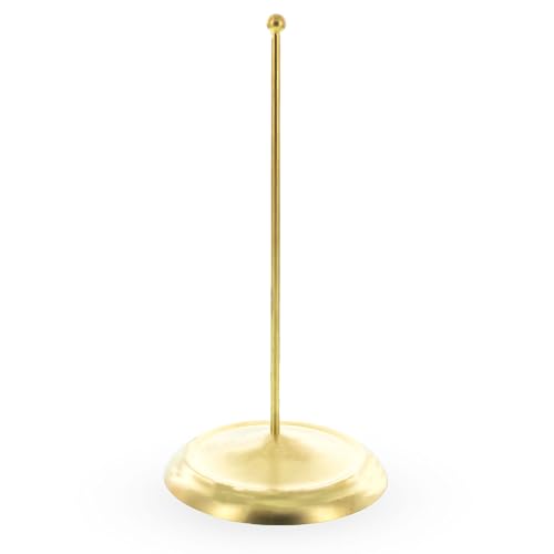 Gold Metal Christmas Tree Topper Display Stand - 7.2 Inch Finial Holder