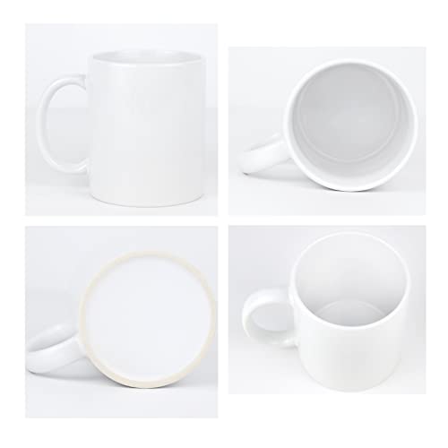 6-Pack 11oz Color Changing Sublimation Ceramic Coffee Mugs - Heat-Activated Design