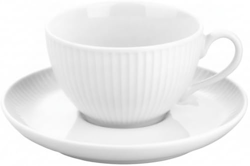 Pillivuyt White Porcelain Plisse Tea Saucer - Durable & Elegant Tableware
