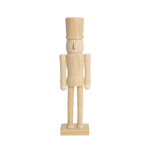 Unfinished Wooden Nutcracker Soldier 11.8" - DIY Paint Your Own Figurine