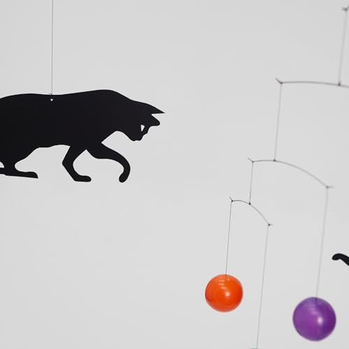 Decorative Cat Mobile Hanging Kinetic Sculpture 18" x 22"