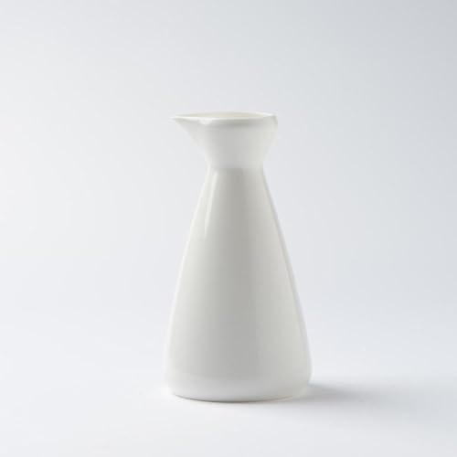 Sizikato 2-Pack White Porcelain Sake Bottles 10oz Dishwasher & Microwave Safe