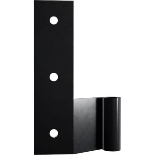 Flat Shutter Hinge, 1/2-Inch Offset, 304 Stainless Steel, Matte Black Pair