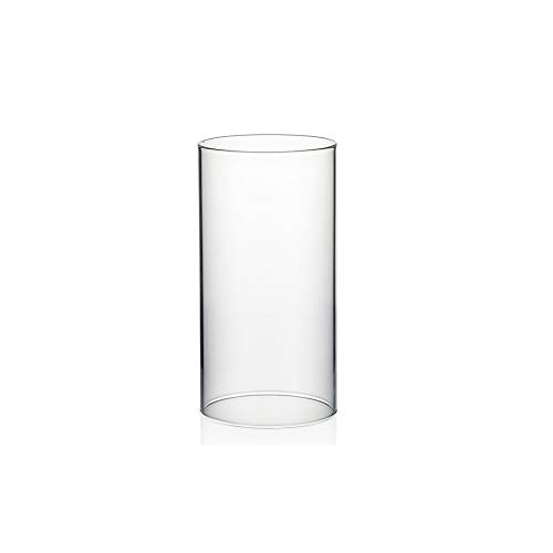 Clear Glass Cylinder Candle Holder - 8" Open Ended Design