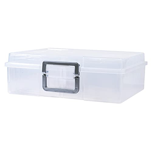 Clear Photo Storage Box with 16 Inner 4x6 Containers - Large Capacity Organizer
