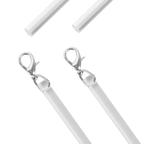 30-Inch Clear Acrylic Curtain Pull Wand - Heavy Duty Curtain Rod Opener (2pcs)