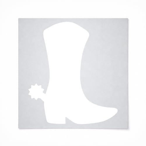 Cowboy Boot Reusable Mylar Stencil - 12 Inch Craft Template for DIY Projects