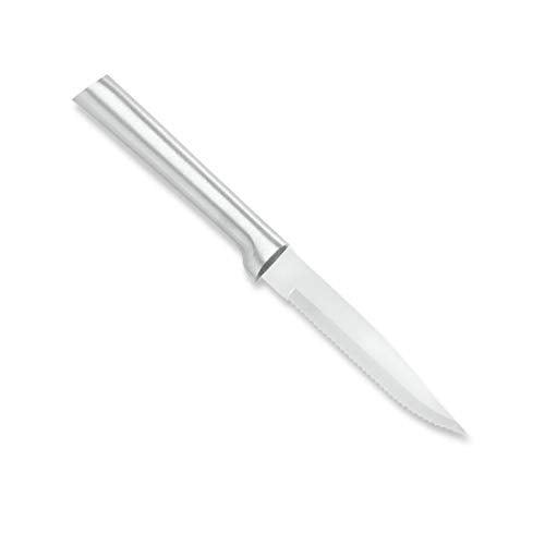 RADA Serrated Steak Knife Silver Pack of 6 R105 - Durable High-Carbon Stainless Steel